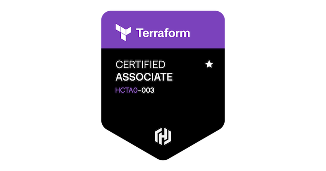 HashiCorp Certified: Terraform Associate — issued by HashiCorp